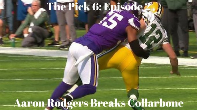 Aaron Rodgers breaks collarbone